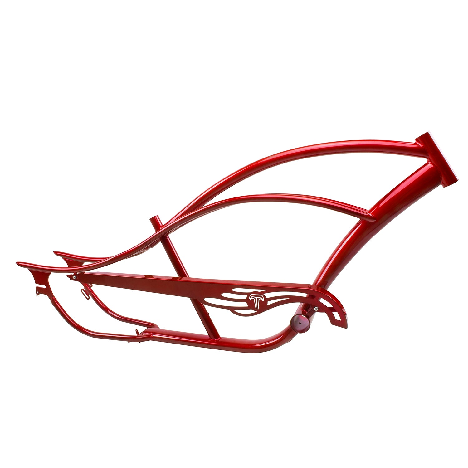 Micargi Bronco chopper Stretch cruiser bike frame 26" coaster brake 7 Speed Red