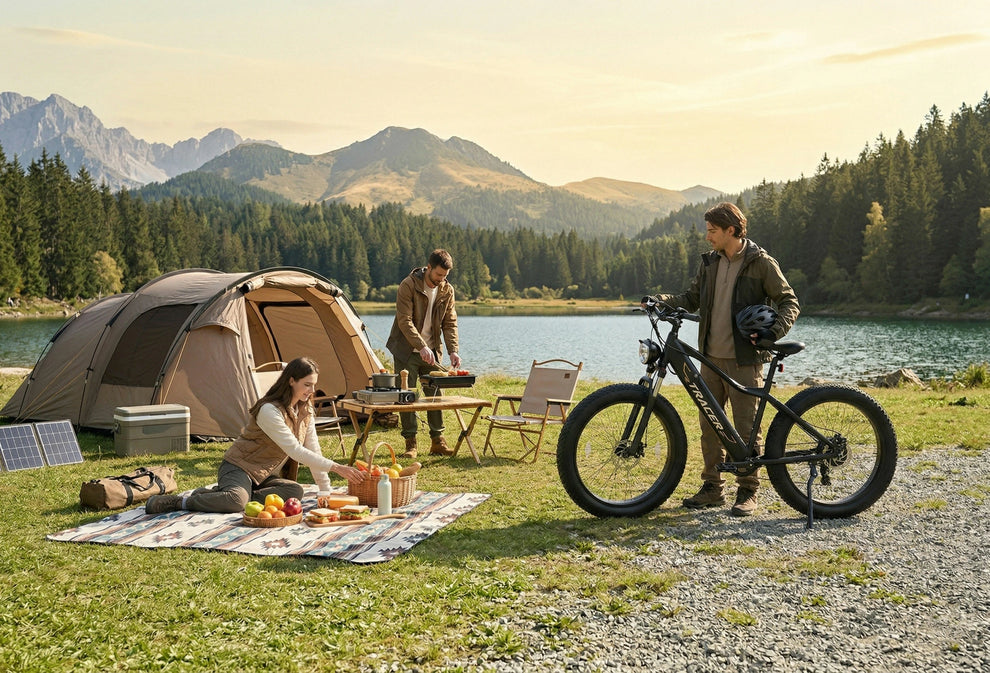 Electric cruiser bike with fat tires