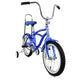 side view of Micargi Taylor kid bike with training wheel reflector blue for 4-7 years old boy