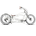 tracer raider pro ds 7 speed stretch beach chooper bike cruiser handlebar white 26inch disc brake