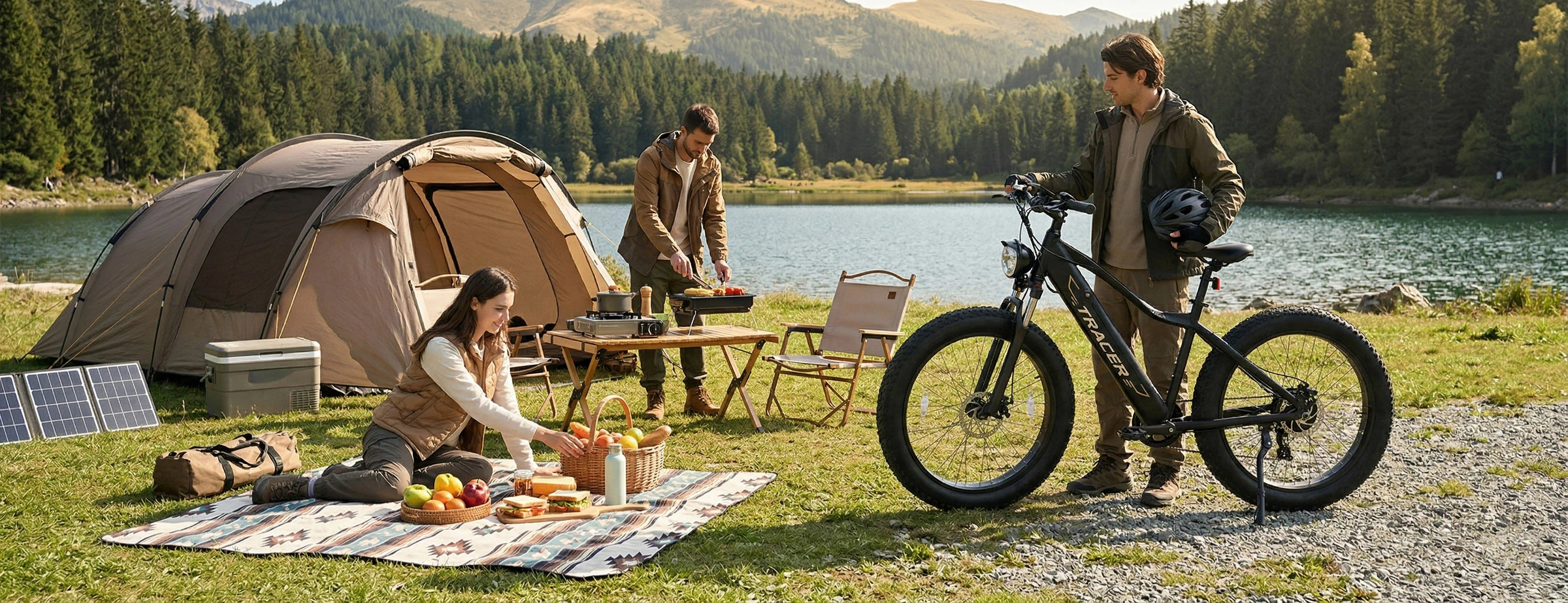Electric cruiser bike with fat tires