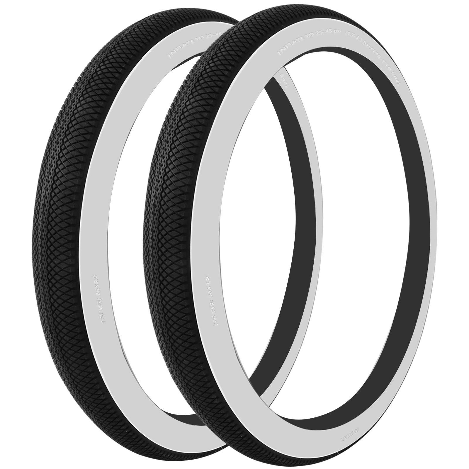 Micargi TR-WD-W1111 26x3.0 inches White Wall Tire