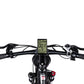 Close up of Micargi Steed Electric Mountain Bicycle display throttle flat handlebar