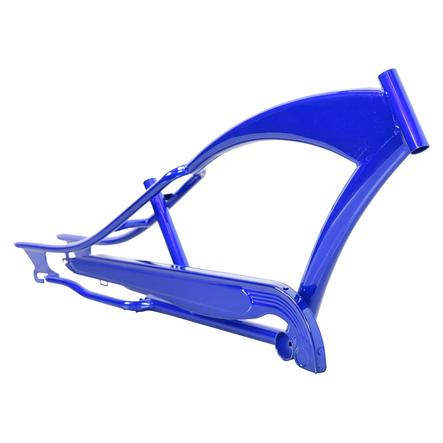 Side View of Micargi Puma Frame Stretch chopper bike