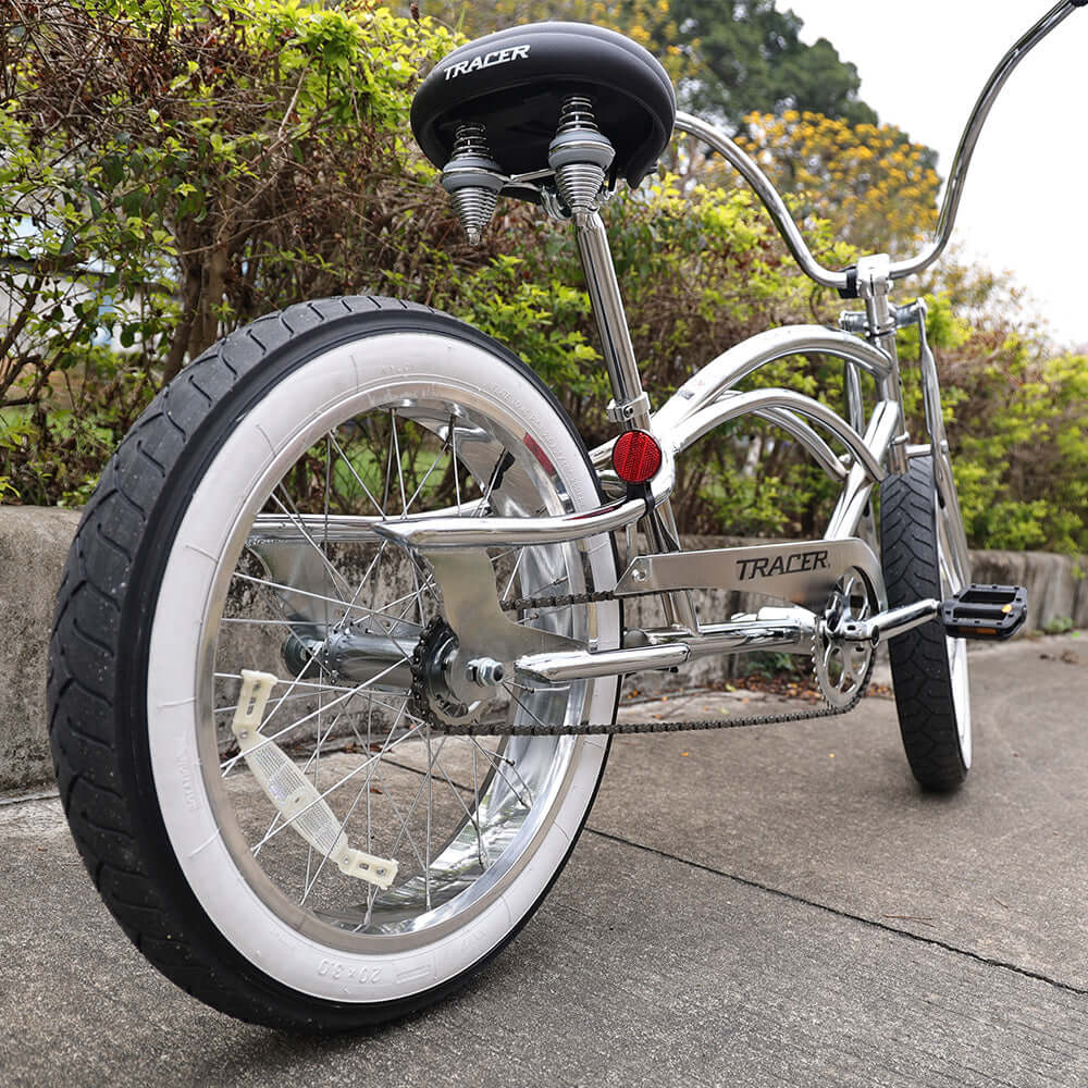 Master 2.0 GS 20-inch chrome lowrider stretch cruiser bike