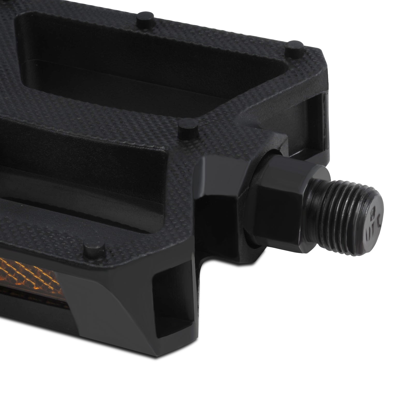 fp pedals Micargi PD-FP-850B Pedals Nylon Platform For Three Piece/One Piece Crank Axle 1/2