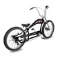 Side view of Micargi Vancouver 26" Chopper Cruiser Bike with oversized frame disc brake