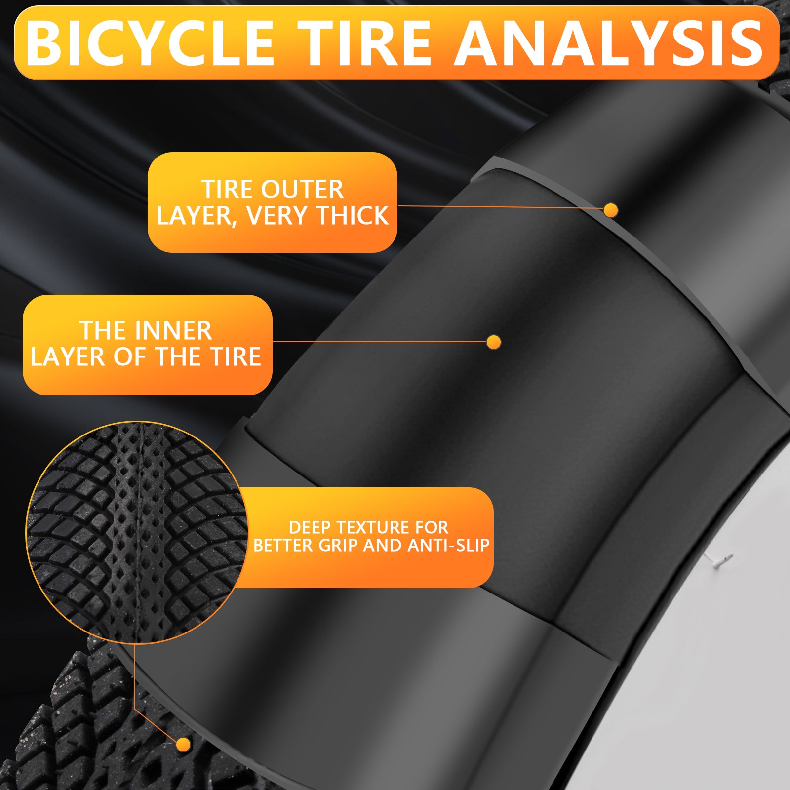 Micargi TR-WD-W1111 26x3.0 inches White Wall Tire