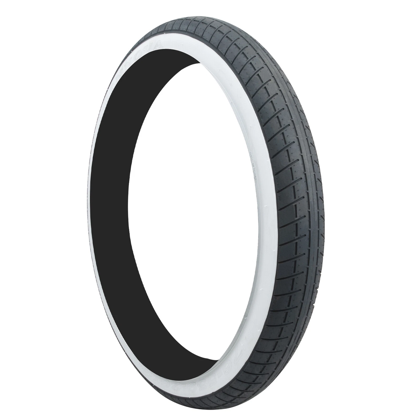 26" Innova Fat Tire with White Wall and Black Design, 4.0" Width