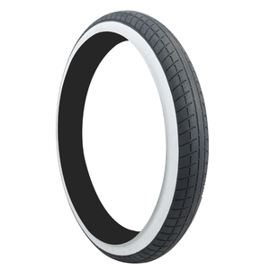 26" Innova Fat Tire with White Wall and Black Design, 3.0" Width
