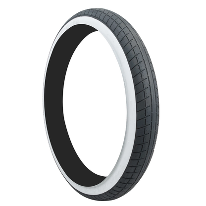 26" Innova Fat Tire with White Wall and Black Design, 4.0" Width