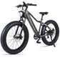 Side View of Tracer Tacoma Fat Tire Electric Mountain E-bike in Gray 26 inch Suspension Fork