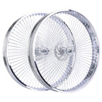 Side View of Micargi Chrome Fat Rims Wheel Set for 26"*3" with 7-speed Disc Brake