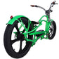 side view of Tracer Raptor Stretch Cruiser Chopper Electric bike disc brake one piece wheel