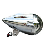 Side View of Micargi Bicycle Retro Chrome HeadLight 12V-48V 10W for e-bike