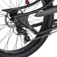 Close up of Micargi Vancouver 26" Chopper Cruiser Bike firm spokes and hub 7-speed disc brake