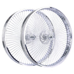 side view of Micargi Bicycle Wheel Set for 29"3" with 7 Speed Disc Brake Chrome