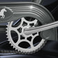 Close up of Micargi Mustang GTS Cruiser Bike sturdy crankset