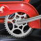 Close up of Micargi Mustang GTS Cruiser Bike sturdy crankset