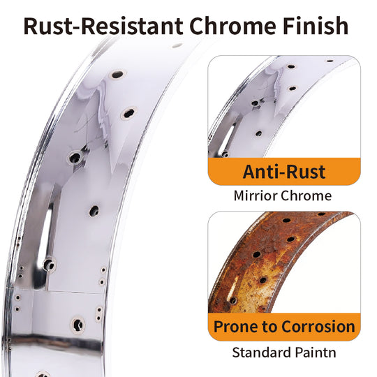 Micargi RM-TR95G2636-CP 26"x 3" 26"x4"x13Gx36H Mirror Chrome Bike Fat Rims