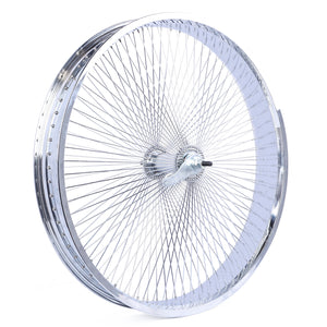 Side View of Micargi 26*3 Alloy Chrome Fat Rims Wheel Set with Coaster Brake