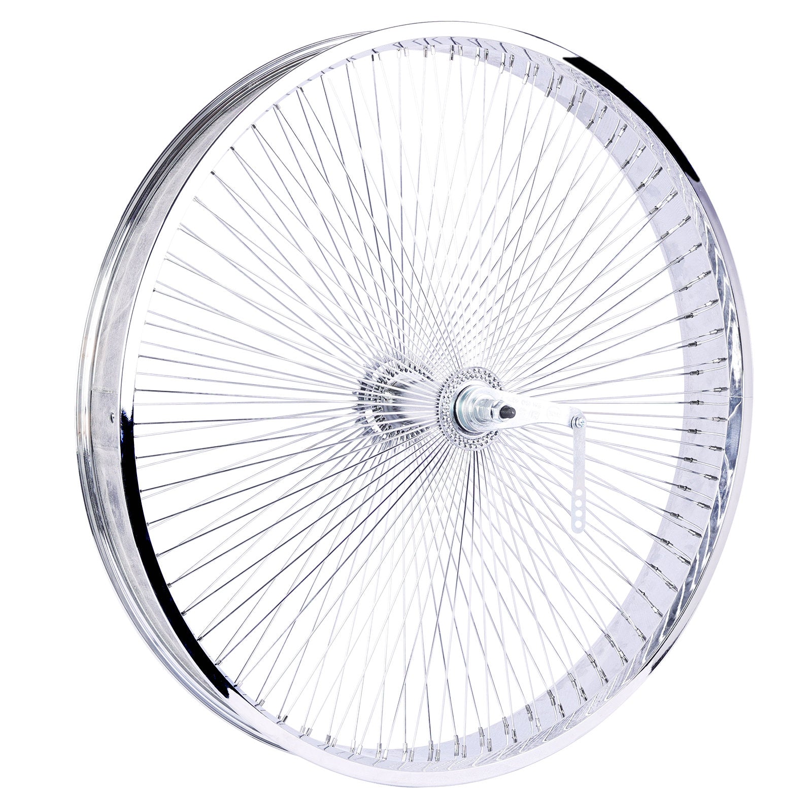 side view of Micargi 29"*3" Chrome Fat Rim Bike Rear Wheel with Coaster Brake