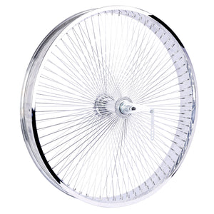 side view of Micargi 29"*3" Chrome Fat Rim Bike Rear Wheel with Coaster Brake