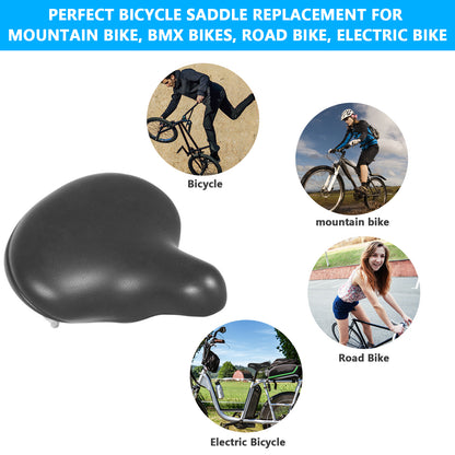Micargi Oversized Most Comfortable Bike Seat Wide Soft Padded Bike Saddle