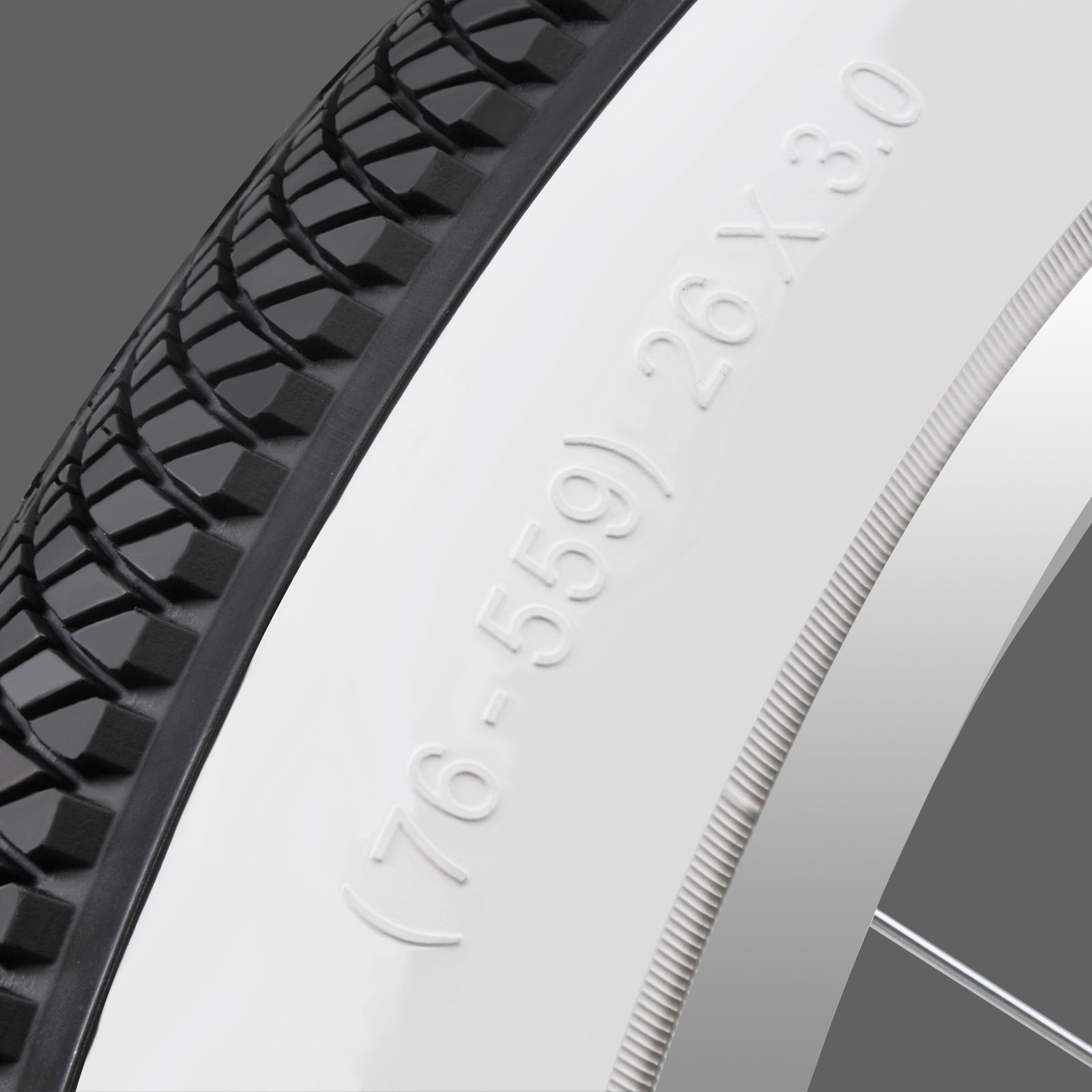 Micargi TR-WD-W1111 26x3.0 inches White Wall Tire