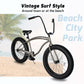 side view of Micargi Luxe GT 26" Beach Cruiser Bike grey coaster brake