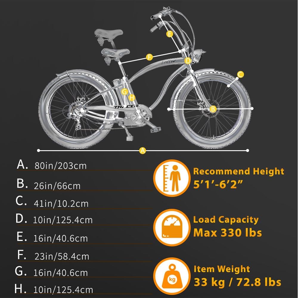 Loiter 800W Beach Cruiser Ebike