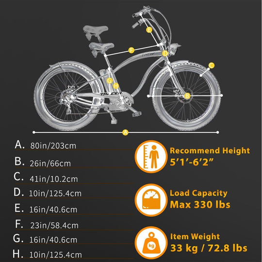 Loiter 800W Beach Cruiser Ebike