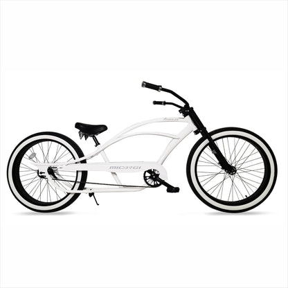 Micargi Bronco3.0 26" Cruiser Beach Bike low handlebar in white
