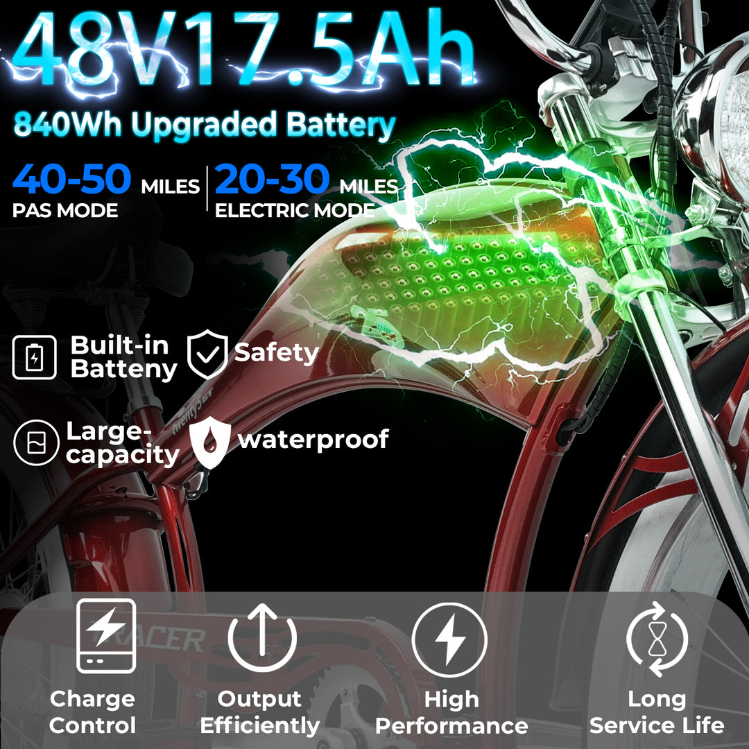 Tracer Twenty5 GT 500W 26" CRUISER E-BIKE