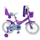 Micargi Chloe Kids' Bike with Basket Training Wheels 12" in Purple