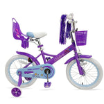 Micargi Chloe Kids' Bike with Basket Training Wheels 12" in Purple