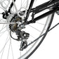 Close up of Micargi Roasca 700C Hybrid City Bikes 7-Speed in black