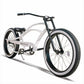 side view of Micargi Bronco3.0 26" Cruiser Beach Bike black triple tree fork