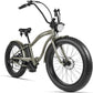 Side view of Tracer loiter cruiser e-bike matte gray 26inch disc brake