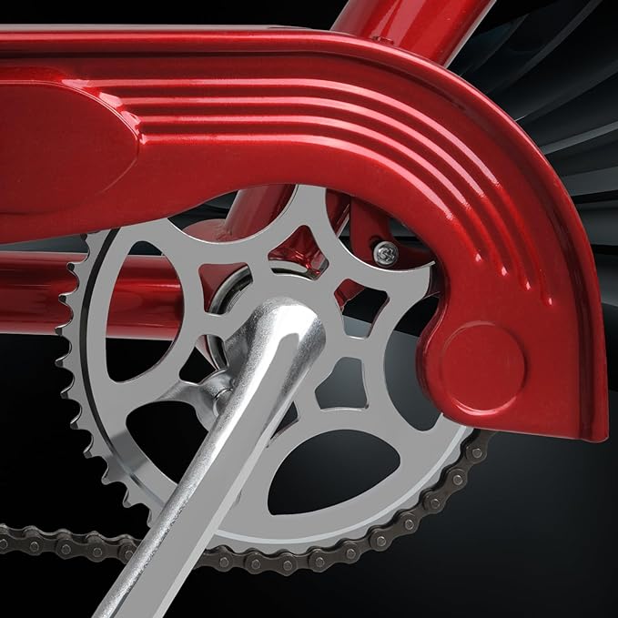 Close up of Micargi Puma GTS 26″ Stretch Cruiser Bicycle sturdy crankset