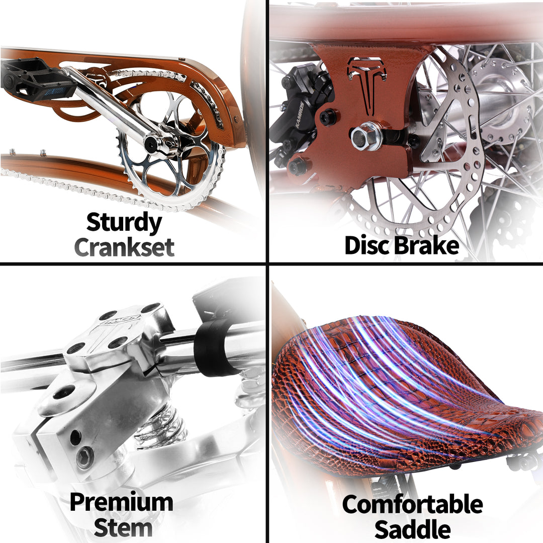 Scorpion GTS 7Speed Stretch Chopper Cruiser Bike