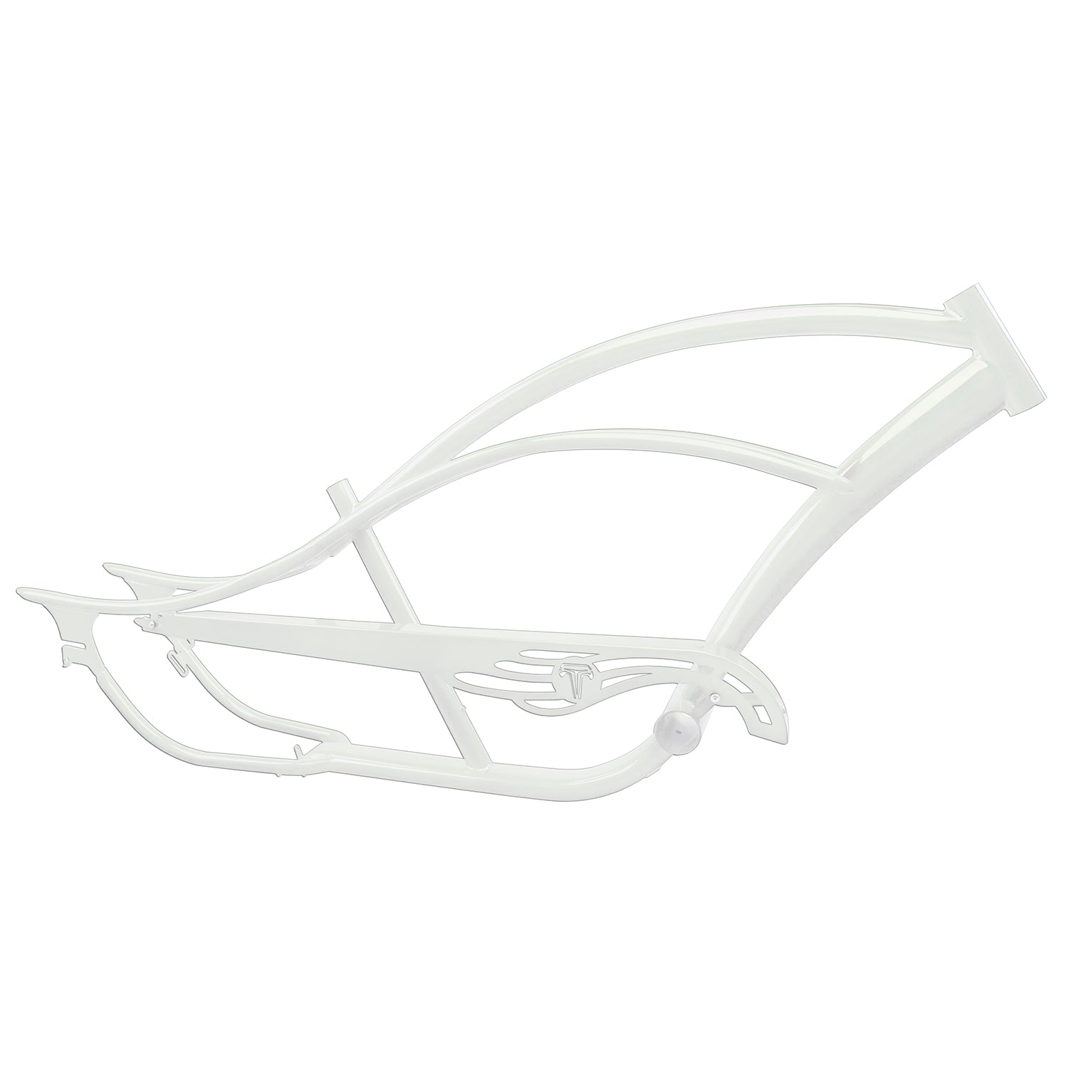 Micargi Bronco chopper Stretch cruiser bike frame 26" coaster brake 7 Speed White