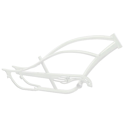 Micargi Bronco chopper Stretch cruiser bike frame 26" coaster brake 7 Speed White