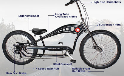 Micargi Vancouver 26" Complete Cruiser Bikes Adult Beach Bike