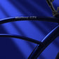 Close up of Micargi Mustang GTS Cruiser Bike with oversized frame in blue