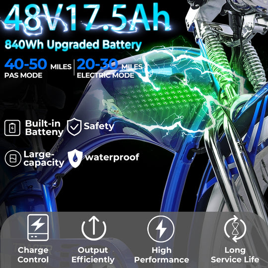 Twenty5 GT/DS 800W Electric Chopper Bike