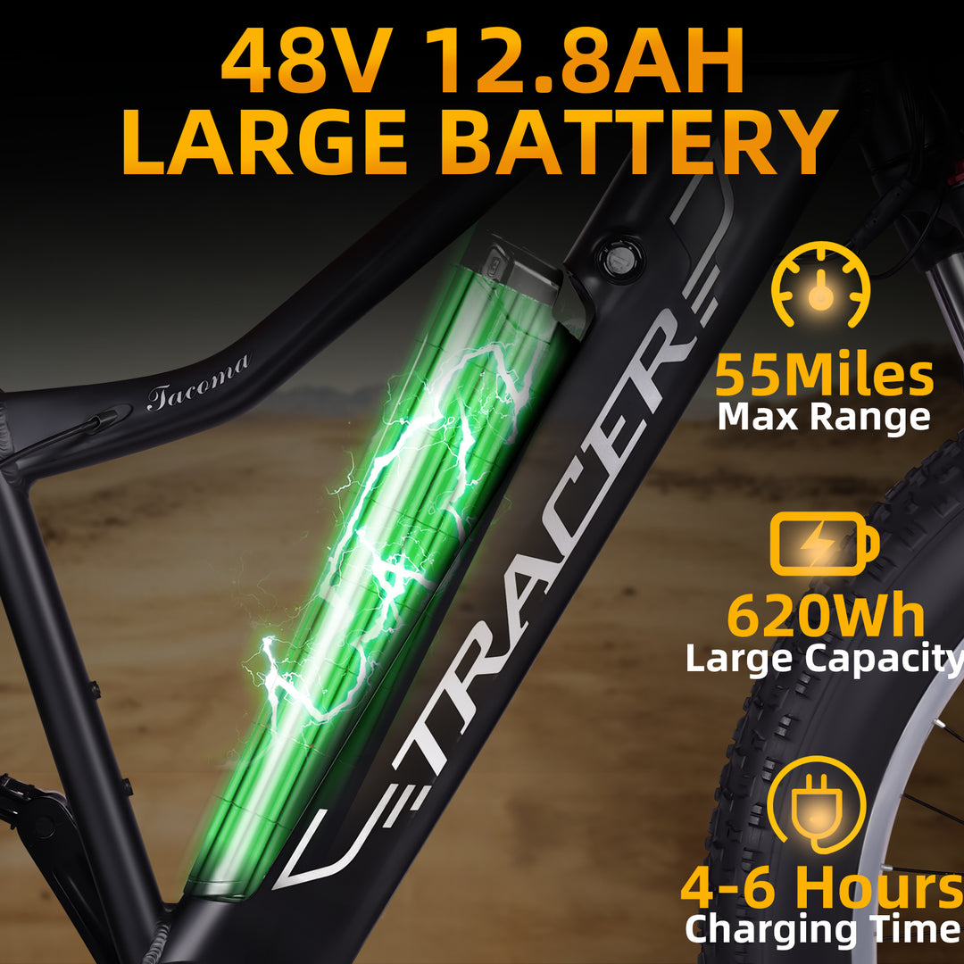 Tacoma 800W Fat Tire Electric Mountain Bike
