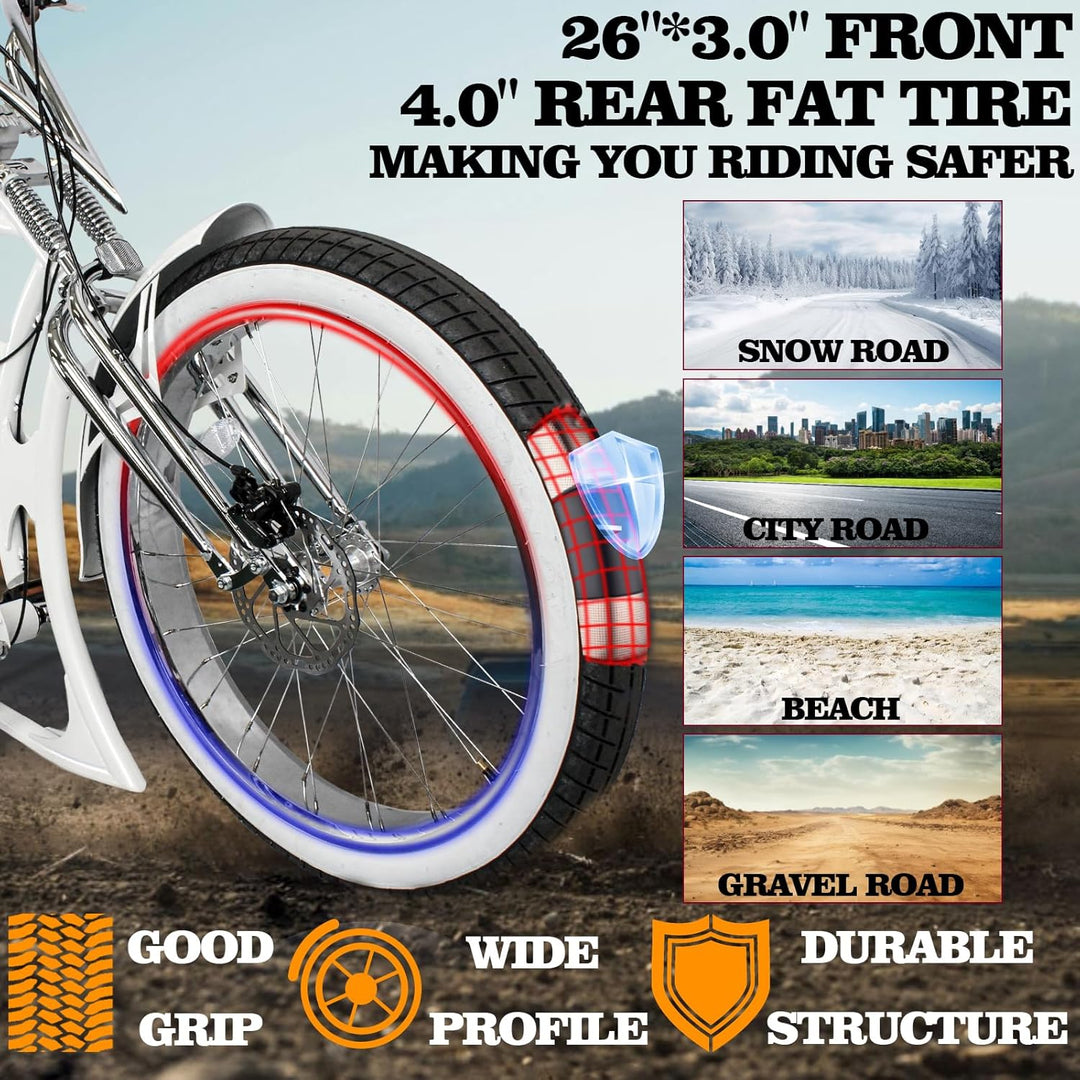 Raider Pro DS7 Stretch Cruiser Bike