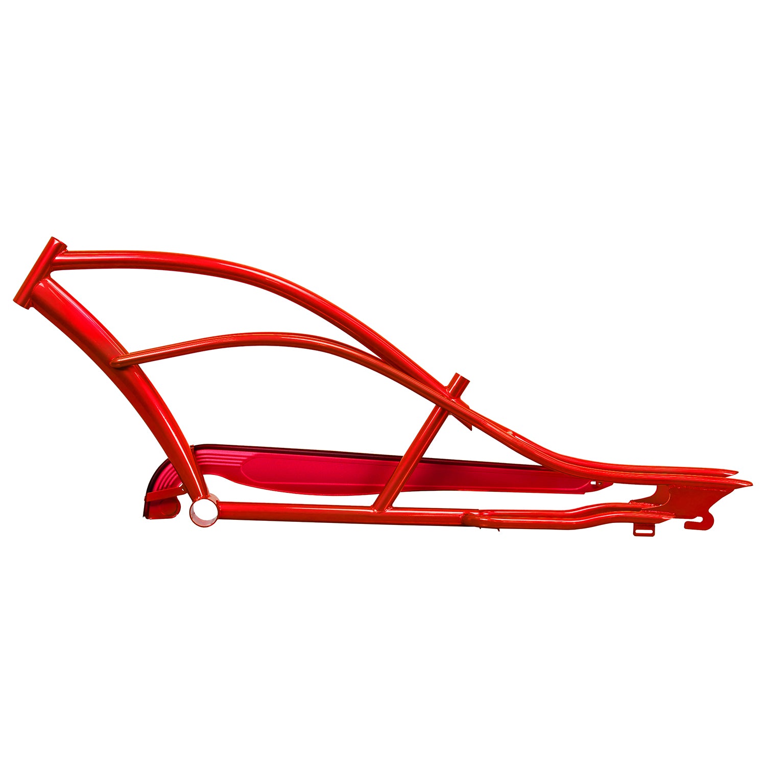 Micargi MUSTANG-GT Stretch Cruiser Steel Frame Chain Guard 26 inch for 1.75" Tire Red