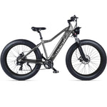 Tracer Tacoma Fat Tire Electric Mountain Bike 26 inch in Matte Grey Disc Brake Thumb Throttle Control